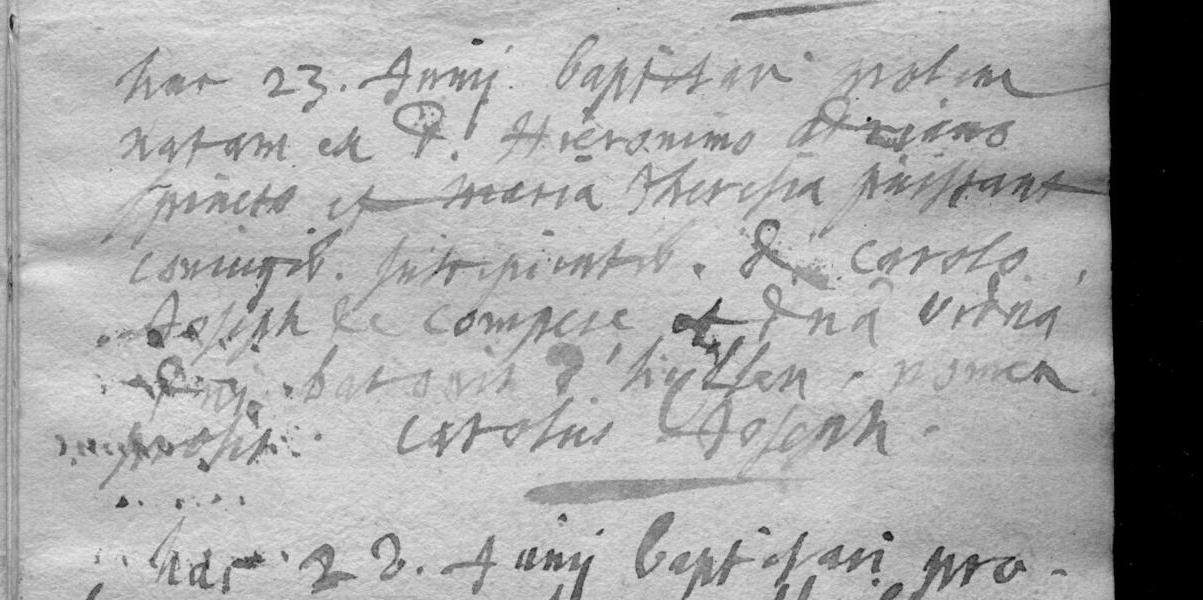 Doopakte Châtelet 23 juni 1724 met als peetmoeder 'domina vidua baronis d'hyllen'.