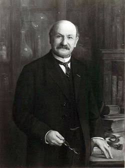Geschilderd portret van dr. Peter Henricus (Piet Hein) Hillen, staand, met snor, in zijn werkkamer.